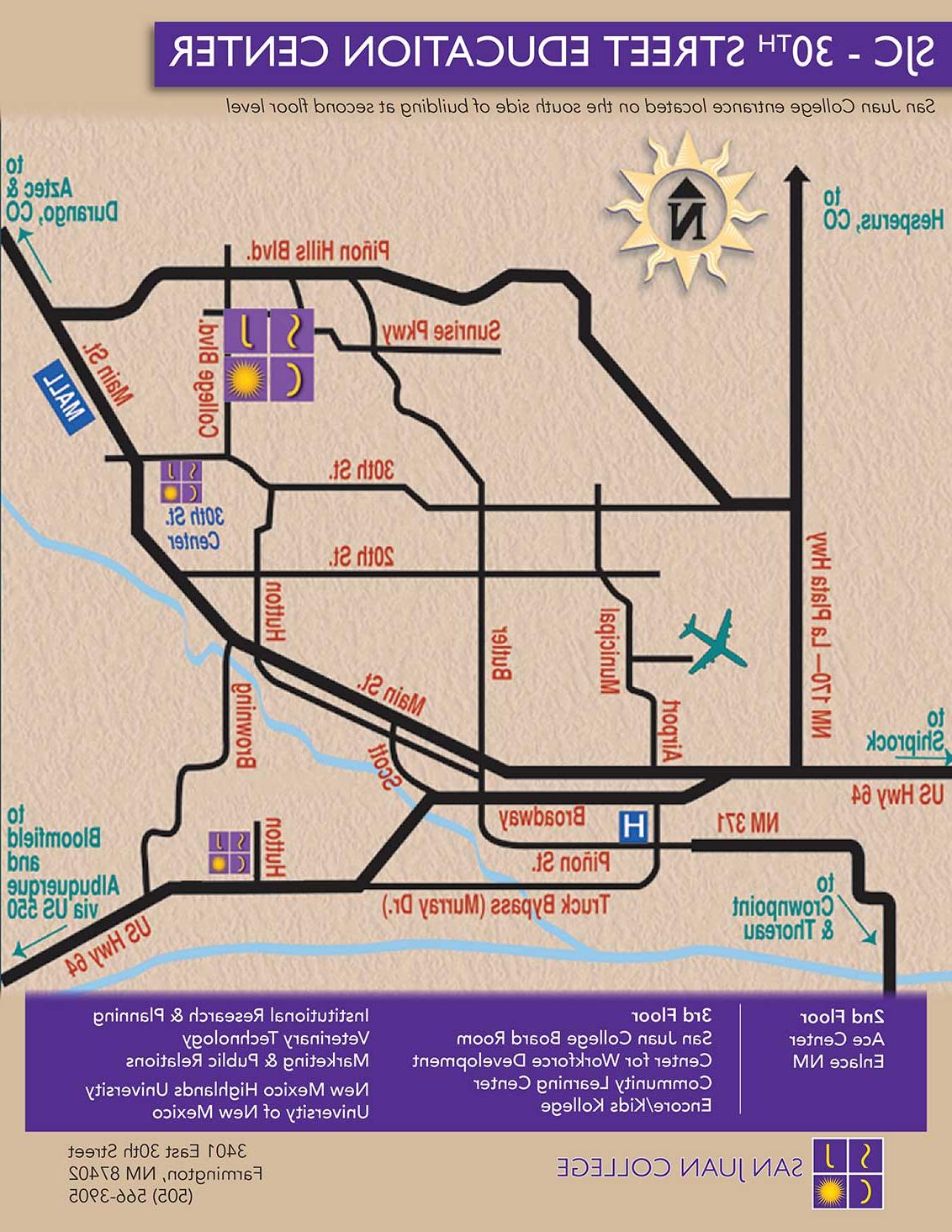 30th st map. If you need assistance with wayfinding please contact disability services at (505) 566-3643 or (505) 566-3271.