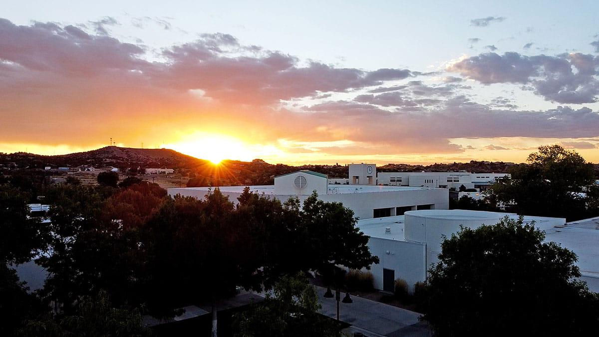 Sunset over San Juan College campus.