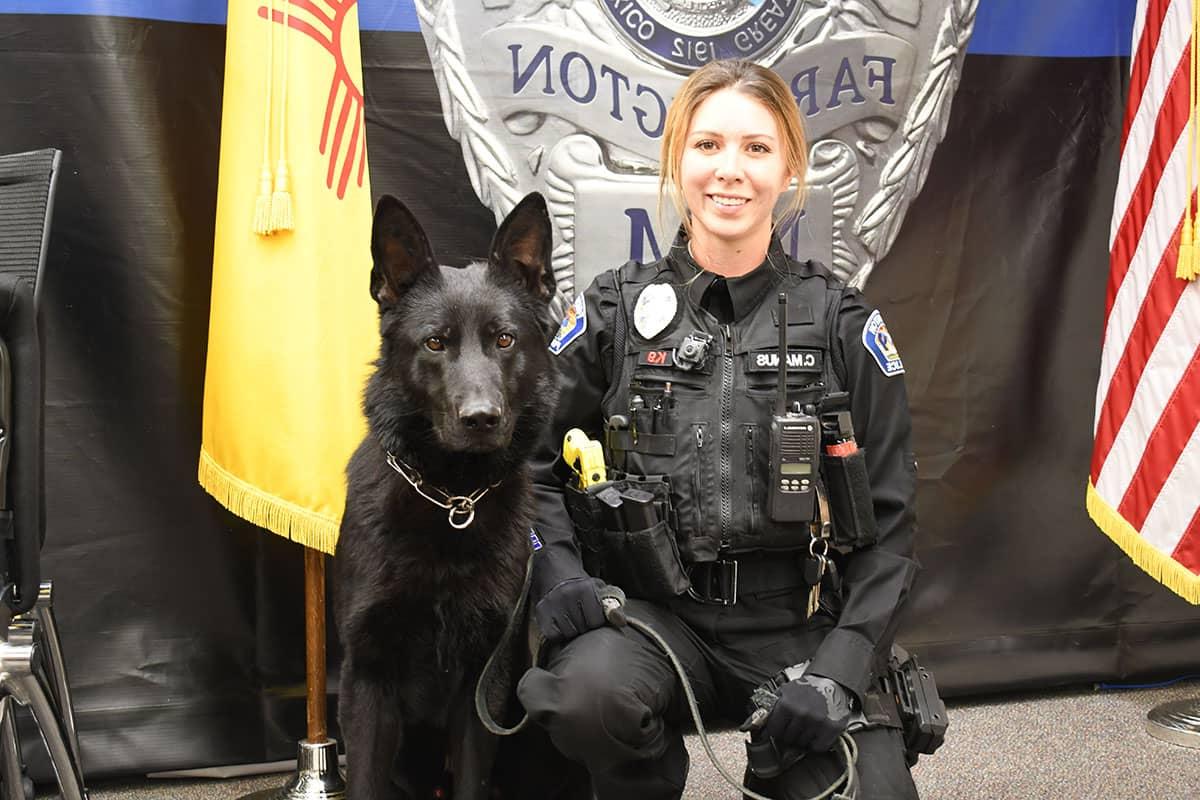 Officer C. Manus with her K9